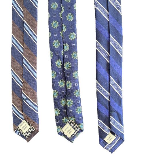 Jos. A. Bank 1905  Lot Of  Three Men’s 100% Silk Designer Striped & Floral Ties - Picture 4 of 4